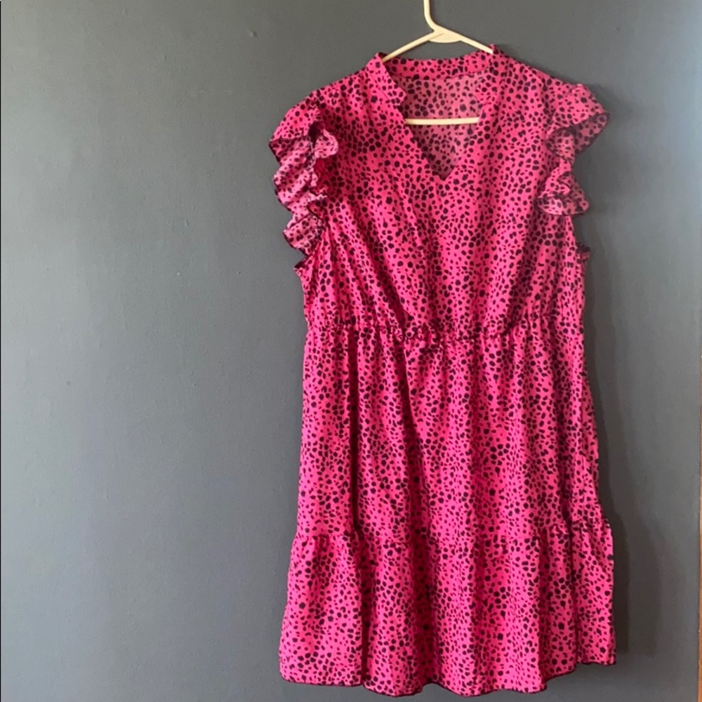 Ruffle sleeve/ 3 tiered dress